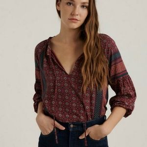 New! Lucky Brand Peasant Top